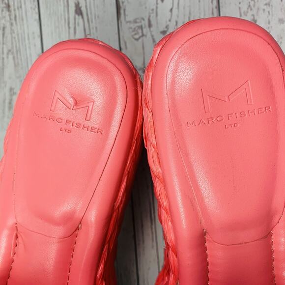 Marc Fisher Priya Espadrille Platform Wedge Sandals Size 8.5 Pink Y2K Mean Girls - Picture 6 of 7